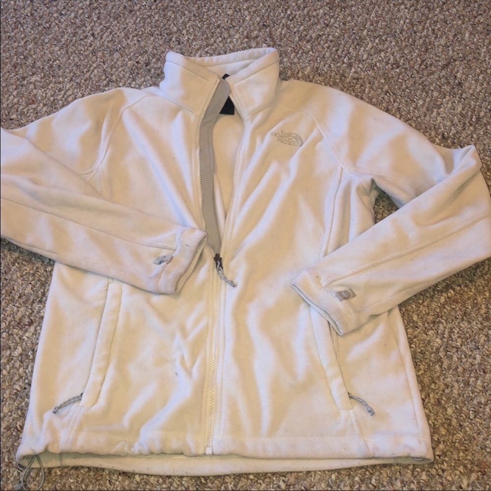 The North Face Cream Colored ZIP Up Size Large